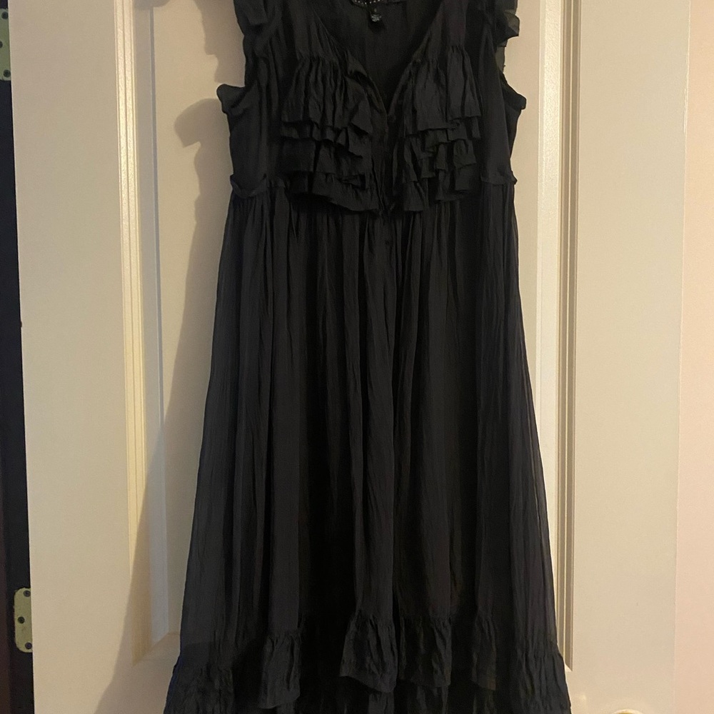 Robert Rodriguez Midnight Black Silk Dress